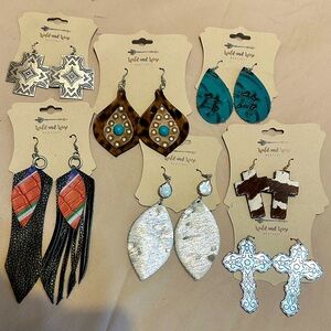 Earring Bundle Boho Leather Western Dangle Boutique